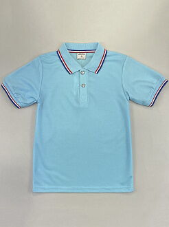 Футболка-поло для мальчика Verton голубая 137 - цена