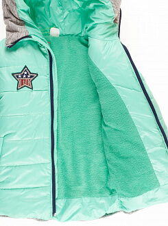 Куртка зимняя для девочки Одягайко мята 20018 - размеры