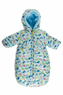 Конверт зимний для новорожденного Одягайко Слоники голубой 32017 - цена