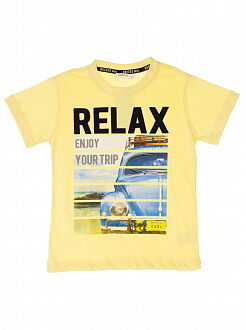 Комплект футболка и шорты для мальчика Breeze Relax желтый 14382 - размеры