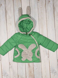 Комбинезон раздельный для мальчика Одягайко Заяц зеленый 22116+01227 - размеры