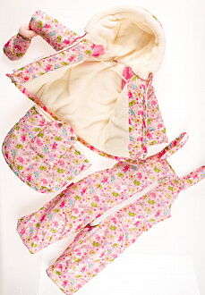 Комбинезон-трансформер зимний для девочки Одягайко розовый 20096+01245 - фото