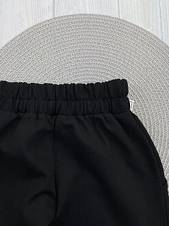Брюки-палаццо для девочки трикотаж Valza черные 5102 - цена