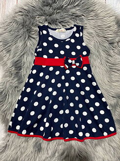 Сарафан для девочки Barmy Горошек темно-синий 0788 - Украина