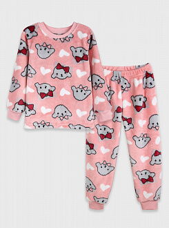 Пижама детская вельсофт Фламинго Собачки персиковая 855-910 - цена