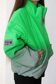 Светоотражающая куртка для девочки Kidzo зеленая 3442 - размеры