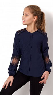 Блузка для девочки Mevis синяя 3188-03 - цена