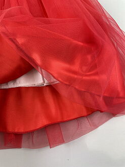 Нарядное платье для девочки Mevis красное 2620-04 - фото