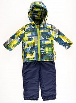Комбинезон зимний раздельный для мальчика (куртка+штаны) Одягайко Абстракт желтый 20070 +32008 - цена
