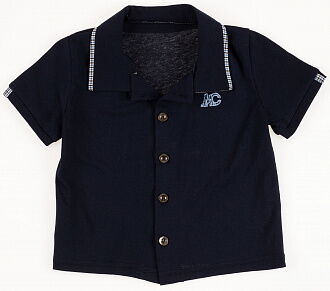 Комплект для мальчика (поло+шорты) Маленьке сонечко Джои темно-синий - фото