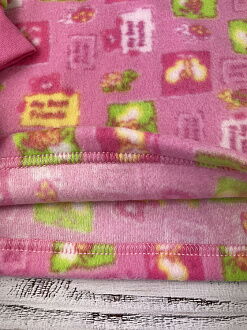 Теплая флисовая пижама для девочки Фламинго розовая 347-1404 - фотография
