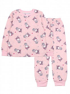 Теплая пижама для девочки Фламинго Котики розовая 329-307 - цена