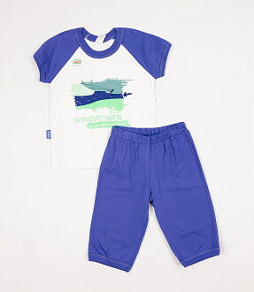 Пижама для мальчика (футболка+бриджи) SMIL синяя 104132 - цена