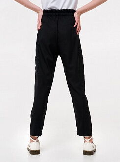 Трикотажные брюки-карго для девочки SMIL черные 115497 - размеры