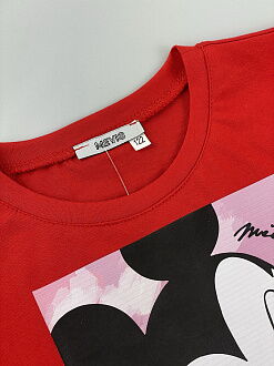 Футболка для девочки Mevis Микки красная 4657-02 - размеры