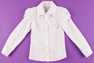 Блузка школьная для девочки VVL белая 01554 - цена