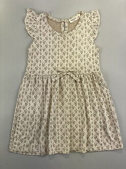 Платье для девочки Breeze Листочки бежевое 15905 - фото