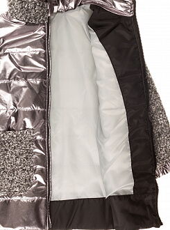 Куртка для девочки Одягайко темное серебро 22361 - размеры