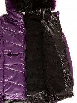 Куртка для девочки ОДЯГАЙКО темно-фиолетовая 22134О - картинка