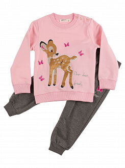 Спортивный костюм для девочки Breeze Олененок розовый 11449 - цена