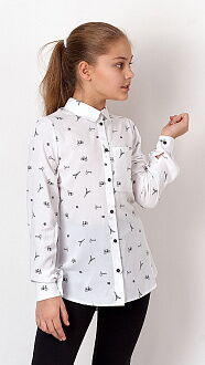 Рубашка для девочки Mevis белая 3300-01 - цена