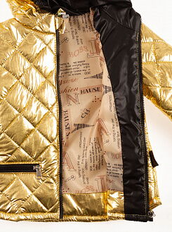 Куртка для девочки Одягайко золотая 22350 - размеры
