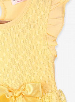 Нарядное платье для девочки Breeze желтое 15877 - фотография