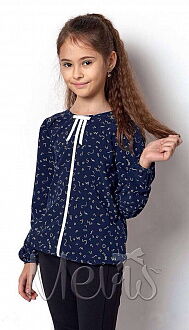 Блузка для девочки Mevis темно-синяя 2295-02 - цена