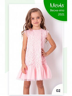 Нарядное платье для девочки Mevis розовое 3876-02 - цена