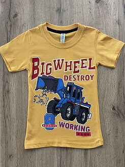Футболка для мальчика Big Wheel желтая 57424 - цена