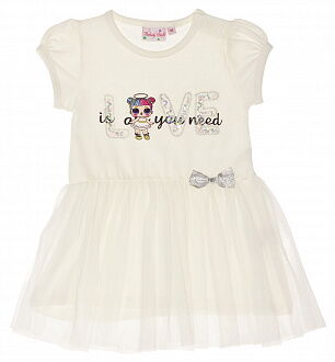 Платье для девочки LOVE LOL молочное 11890 - цена