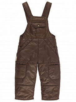 Зимний полукомбинезон детский Одягайко коричневый 3143 - цена