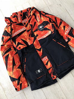 Деми куртка для мальчика Kidzo оранжевая 2117 - цена