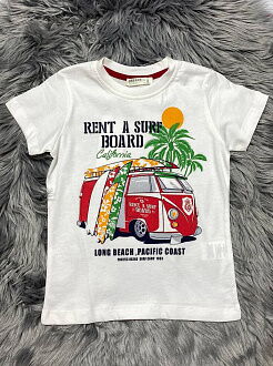 Футболка для мальчика Breeze Surf молочная 13383 - цена