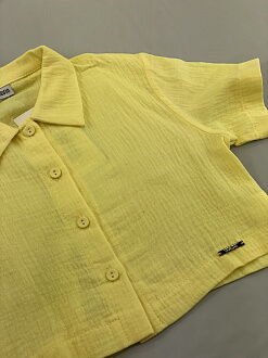 Костюм рубашка и шорты муслин Mevis желтый 4819-05 - купить