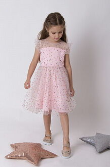 Нарядное платье для девочки Mevis розовое 4299-01 - цена