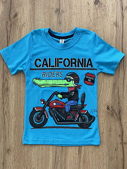 Футболка для мальчика California голубая 574 - цена