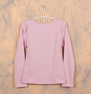 Блузка с длинным рукавом для девочки Valeri tex розовая 1541-55-042 - фото