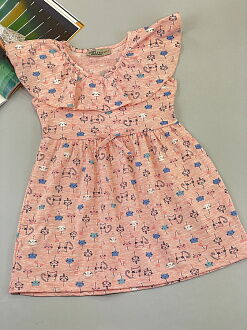 Платье для девочки Stella Kids Котики персиковое 0262 - цена