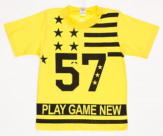 Комплект для мальчика (футболка+шорты)  Valeri tex желтый 1699-55-126 - размеры