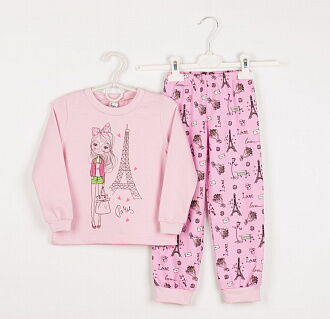 Пижама утепленная для девочки Valeri tex розовая 1623-55-055 - цена