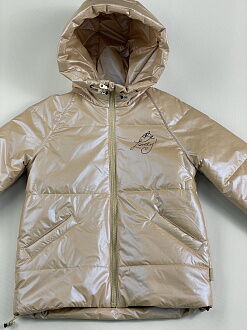 Деми куртка для девочки Kidzo Хамелеон бежевая 2214 - фотография