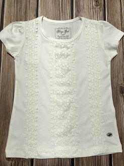 Трикотажная блузка для девочки Breeze молочная 14536 - цена