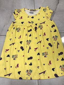 Платье для девочки Stella Kids Тропики желтое 0217 - фото