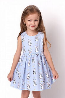Платье для девочки Mevis Зайка голубое 3263-03 - цена