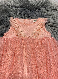 Нарядное платье для девочки Breeze персиковое 14130 - размеры