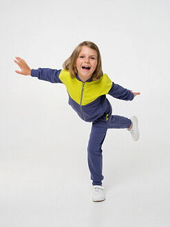 Спортивный костюм для девочки SMIL желто-синий 117282/117283 - фото