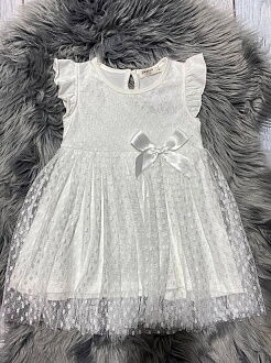 Нарядное платье для девочки Breeze молочное 15877 - фото