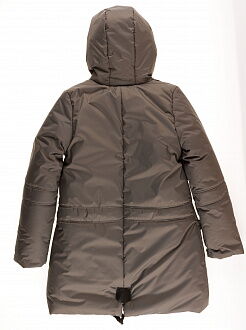 Куртка зимняя для девочки Одягайко серая 20089 - размеры