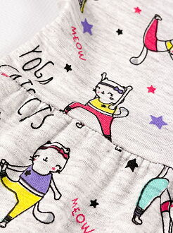Летнее платье для девочки PATY KIDS Фитнескошки серое 51326 - картинка